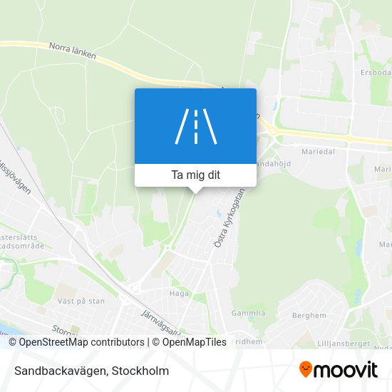 Sandbackavägen karta