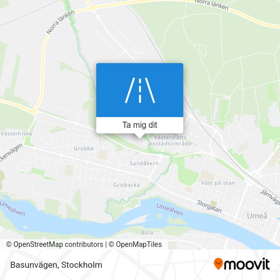 Basunvägen karta