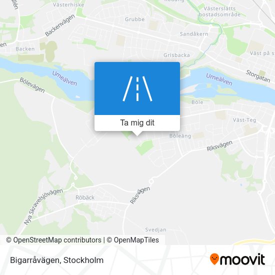 Bigarråvägen karta