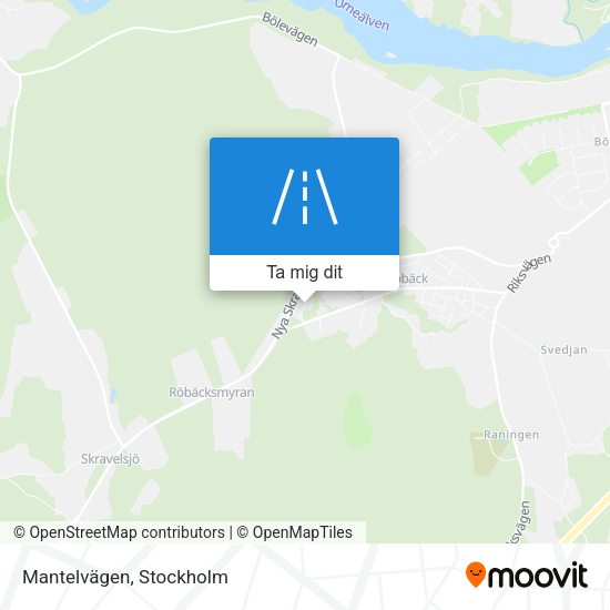 Mantelvägen karta