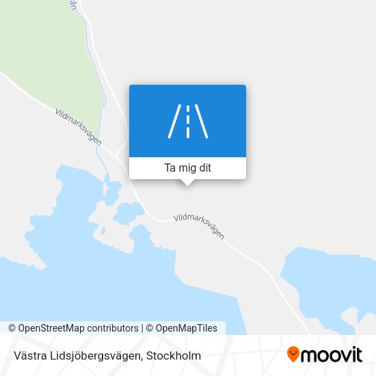 Västra Lidsjöbergsvägen karta