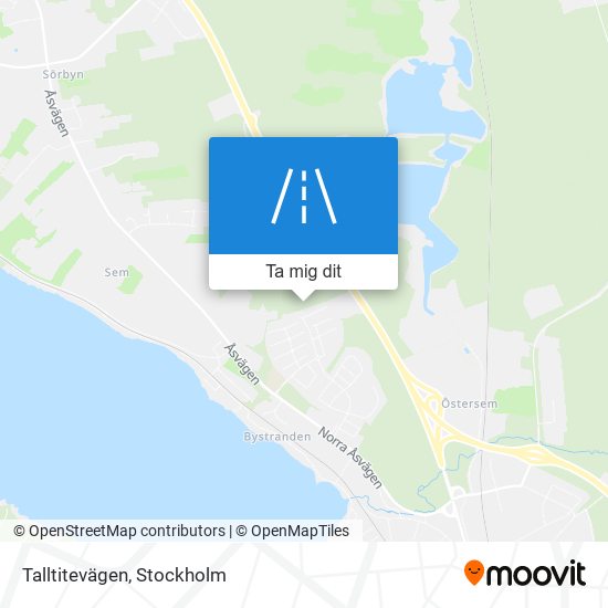 Talltitevägen karta
