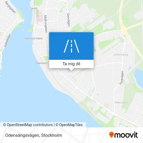 Odensängsvägen karta