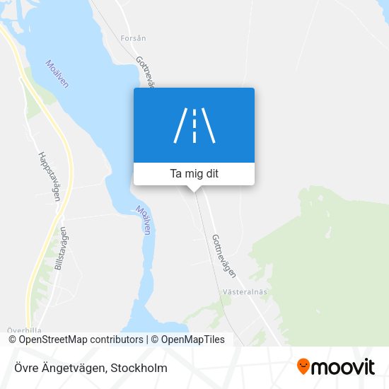 Övre Ängetvägen karta