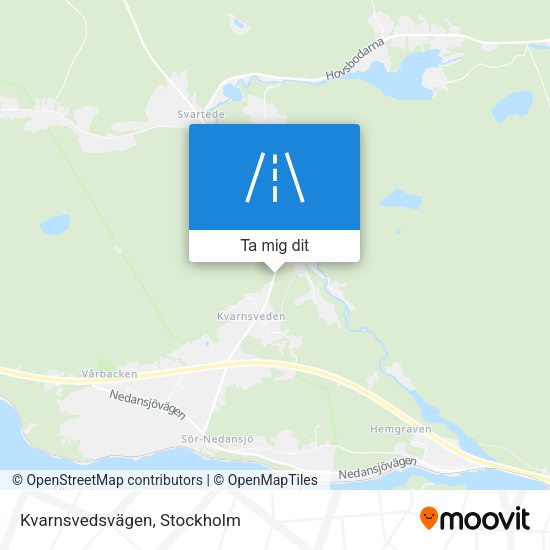 Kvarnsvedsvägen karta