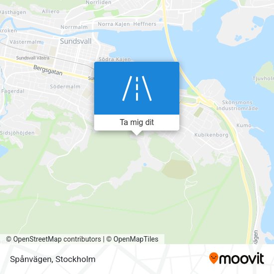 Spånvägen karta