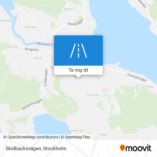 Skidbacksvägen karta