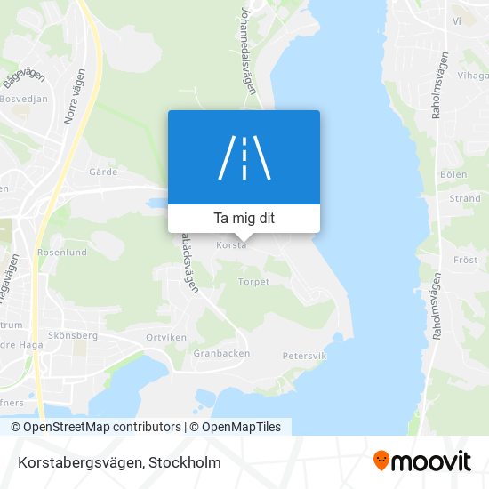 Korstabergsvägen karta