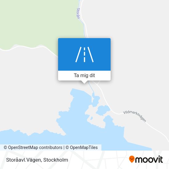 Storåavl.Vägen karta