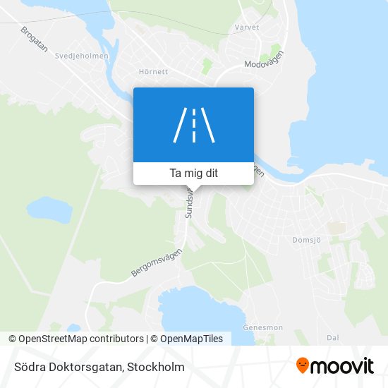 Södra Doktorsgatan karta