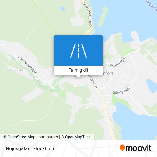 Nöjesgatan karta