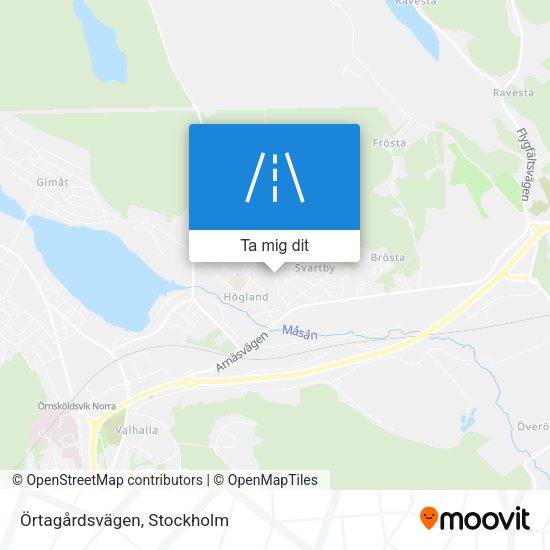 Örtagårdsvägen karta
