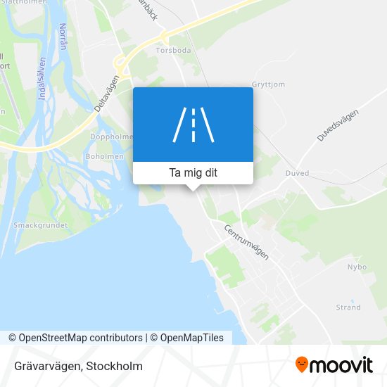 Grävarvägen karta