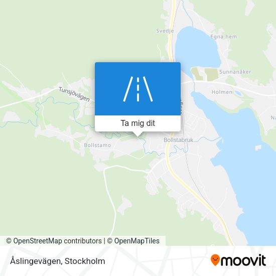 Åslingevägen karta