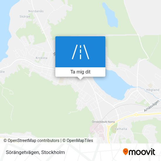 Sörängetvägen karta