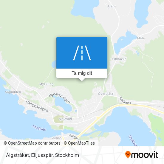 Älgstråket, Elljusspår karta