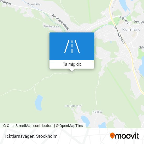 Icktjärnsvägen karta