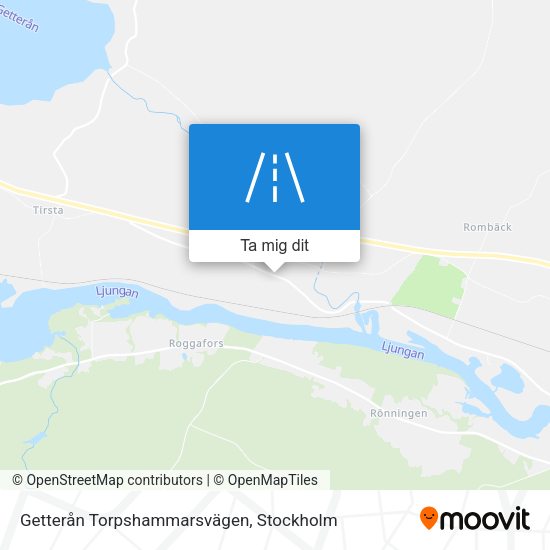 Getterån Torpshammarsvägen karta