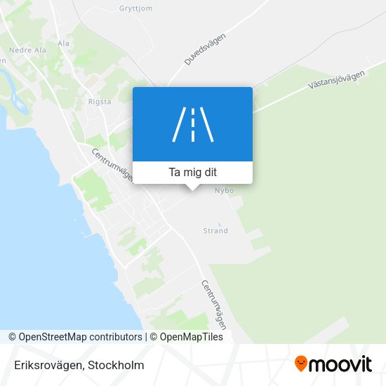 Eriksrovägen karta