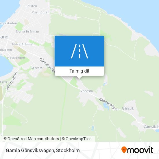 Gamla Gånsviksvägen karta