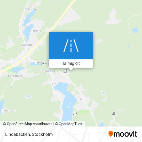 Lindabäcken karta