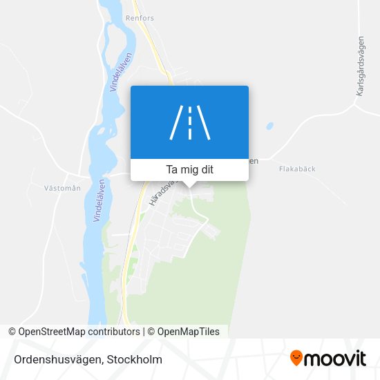 Ordenshusvägen karta