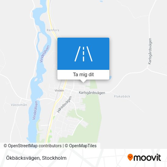 Ökbäcksvägen karta
