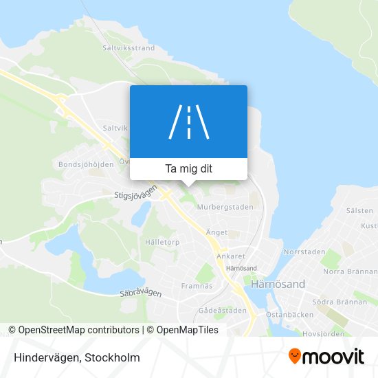 Hindervägen karta