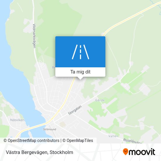 Västra Bergevägen karta