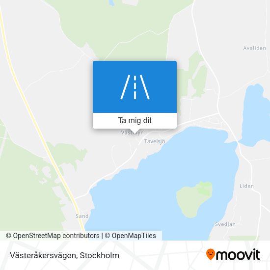Västeråkersvägen karta