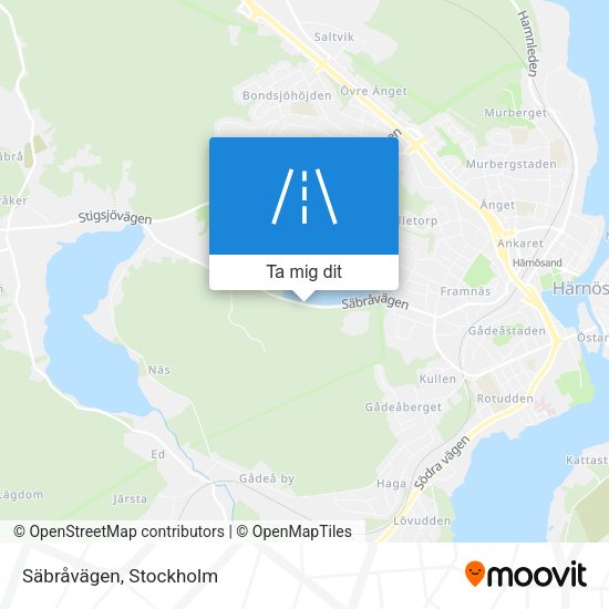 Säbråvägen karta