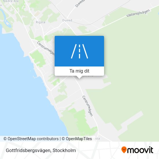Gottfridsbergsvägen karta