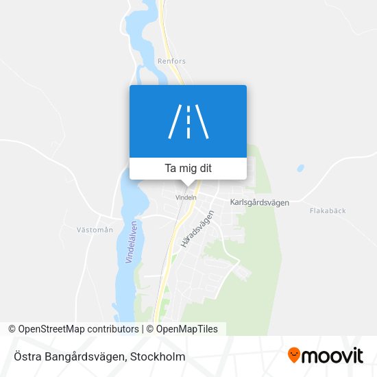 Östra Bangårdsvägen karta