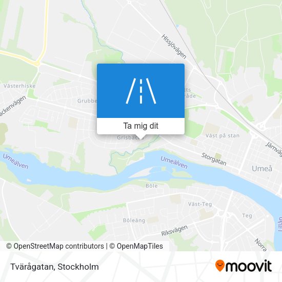 Tvärågatan karta