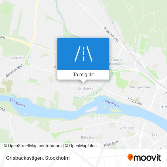 Grisbackavägen karta