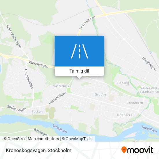 Kronoskogsvägen karta