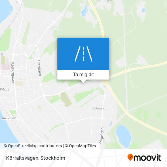 Körfältsvägen karta