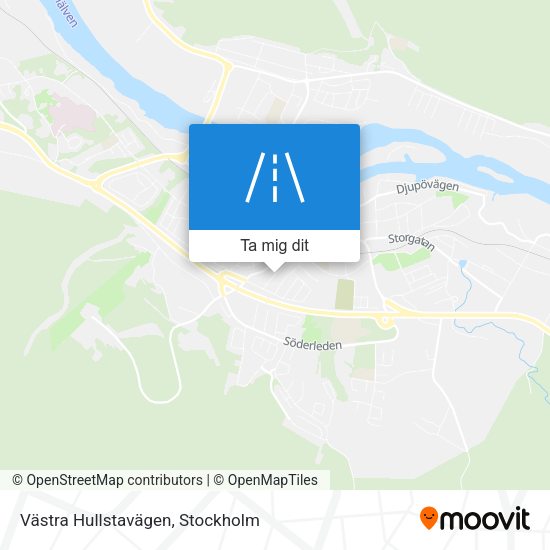 Västra Hullstavägen karta