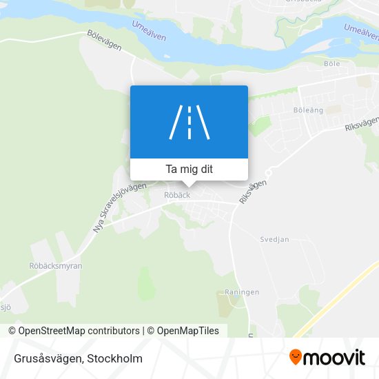 Grusåsvägen karta