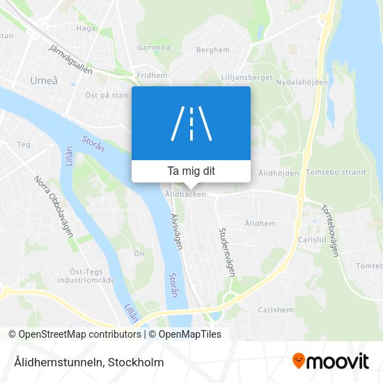Ålidhemstunneln karta
