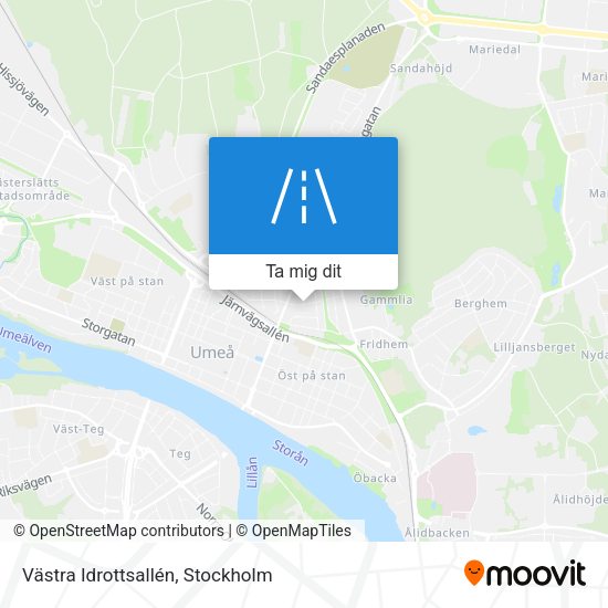 Västra Idrottsallén karta