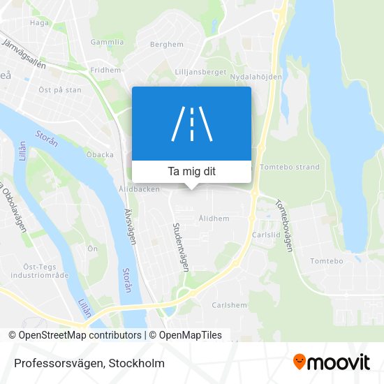 Professorsvägen karta