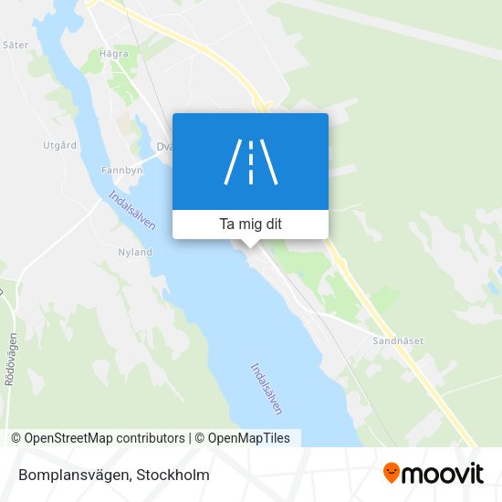 Bomplansvägen karta