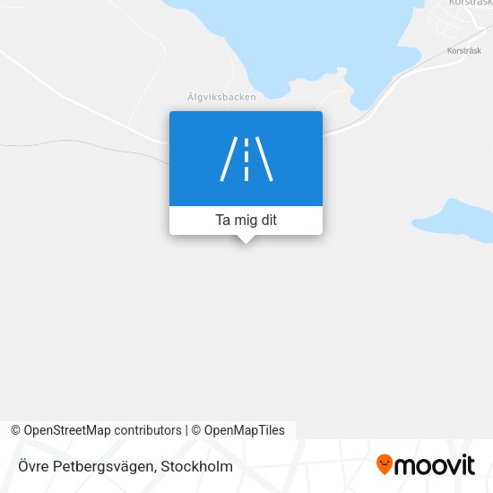Övre Petbergsvägen karta