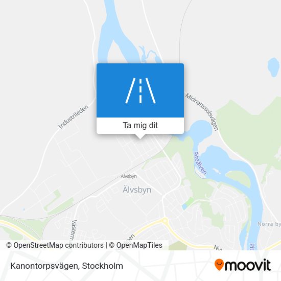 Kanontorpsvägen karta