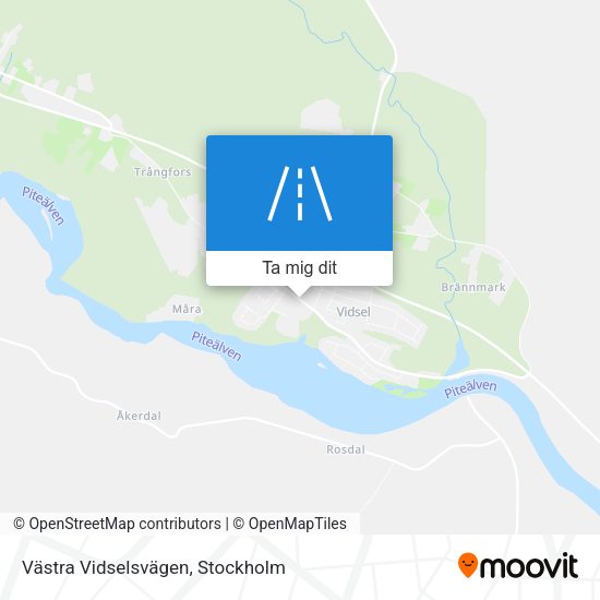 Västra Vidselsvägen karta