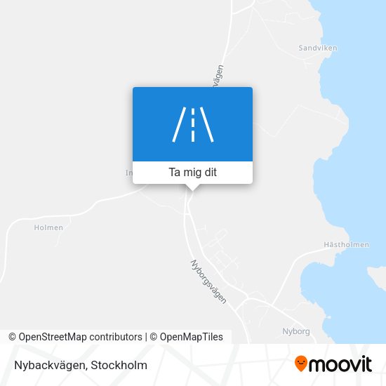 Nybackvägen karta