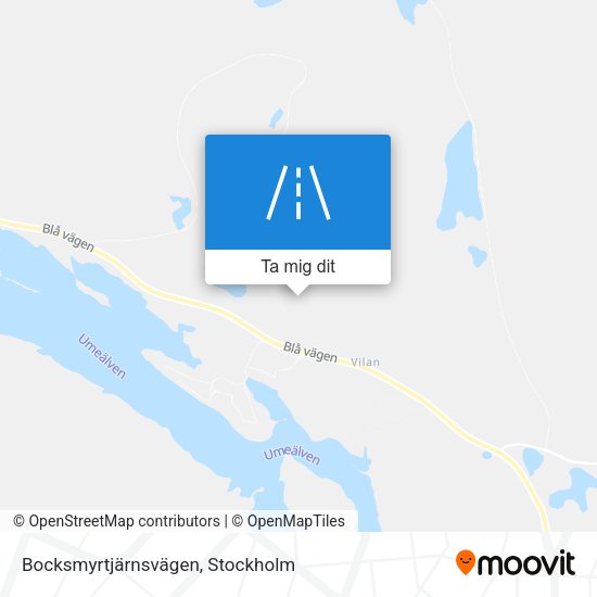 Bocksmyrtjärnsvägen karta