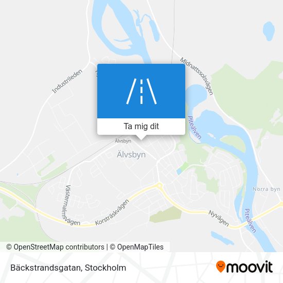 Bäckstrandsgatan karta