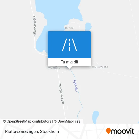 Riuttavaaravägen karta